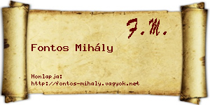 Fontos Mihály névjegykártya